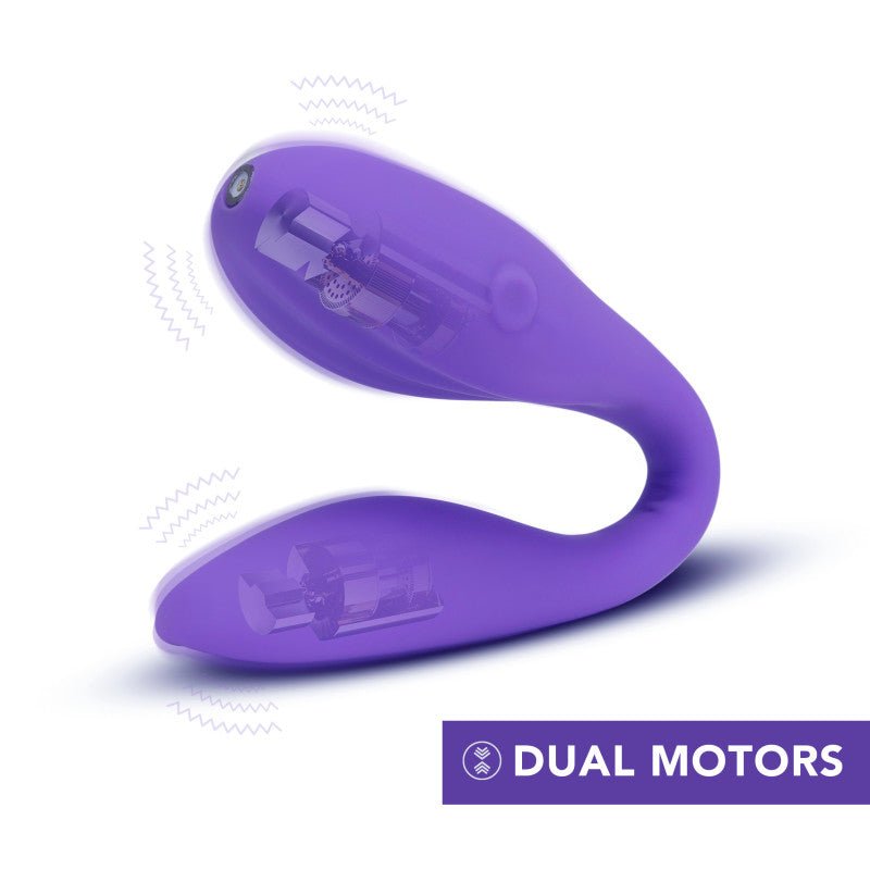 Buy Wellness Duo - Purple - Purple USB Rechargeable Couples Vibrator – Naughtyhut NZ sex toys online. Discreet delivery & top brands.