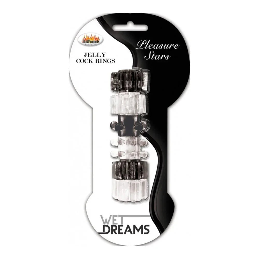 Hott Products Wet Dreans, Pleasure Stars. Black/Clear