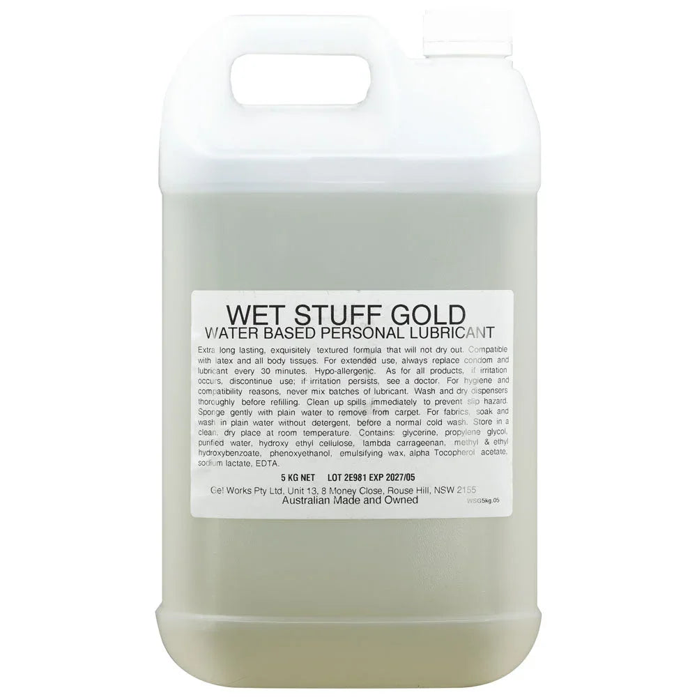 Wet Stuff Gold 5 kg jerry can with white bulk label