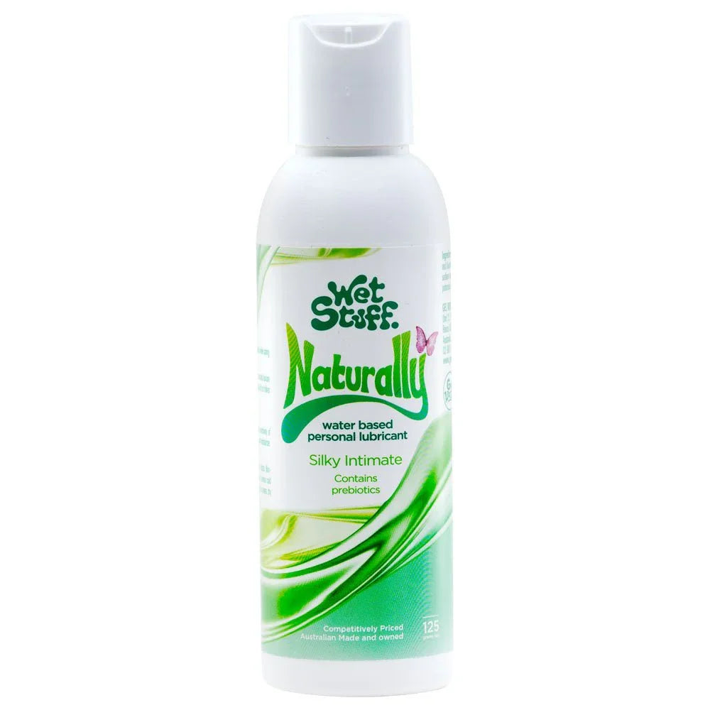 Wet Stuff Naturally 125 g disc-top bottle with green swirl label