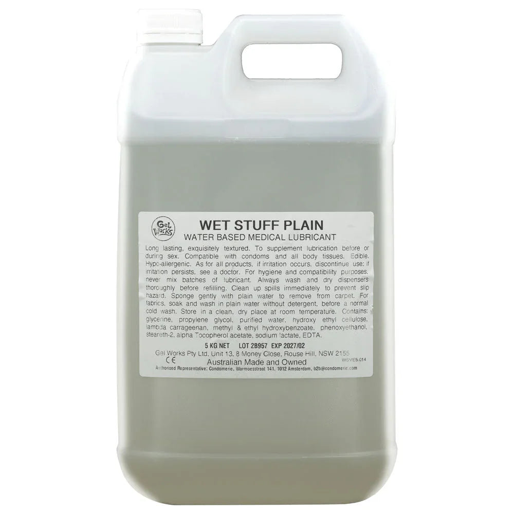 Wet Stuff Plain 5 kg jerry can with white bulk label