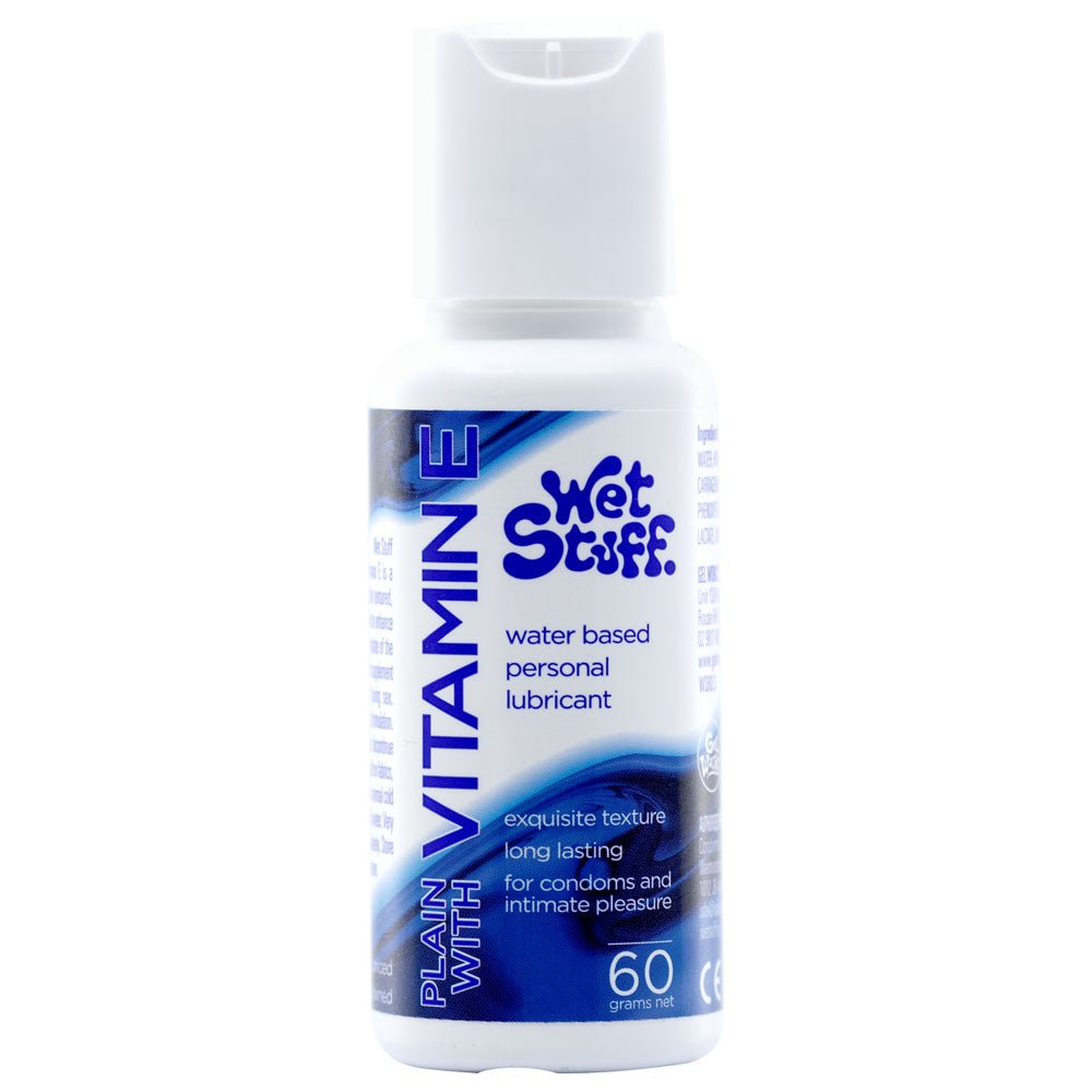 Buy Wet Stuff Plain - 60g Bottle - Water Based Lubricant with Vitamin E - 60 gram Bottle – Naughtyhut NZ sex toys online. Discreet delivery & top brands.