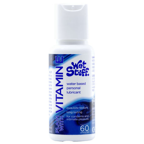 Buy Wet Stuff Plain - 60g Bottle - Water Based Lubricant with Vitamin E - 60 gram Bottle – Naughtyhut NZ sex toys online. Discreet delivery & top brands.