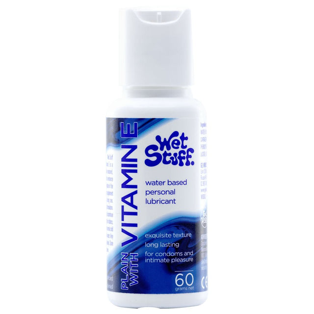 Buy Wet Stuff Plain - 60g Bottle - Water Based Lubricant with Vitamin E - 60 gram Bottle – Naughtyhut NZ sex toys online. Discreet delivery & top brands.