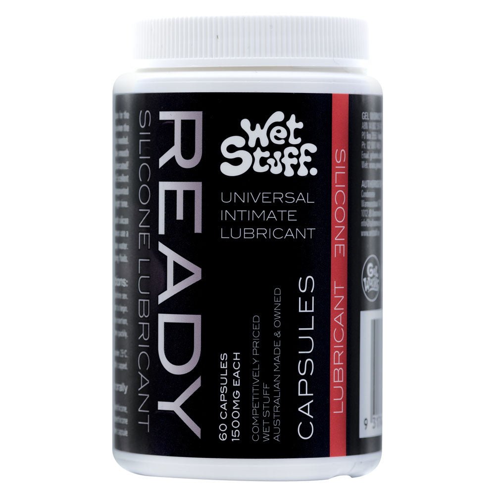 Wet Stuff Ready Caps - Silicone Lubricant Capsules - Jar of 60 – Sex toys NZ by Naughtyhut. Discreet delivery nationwide.