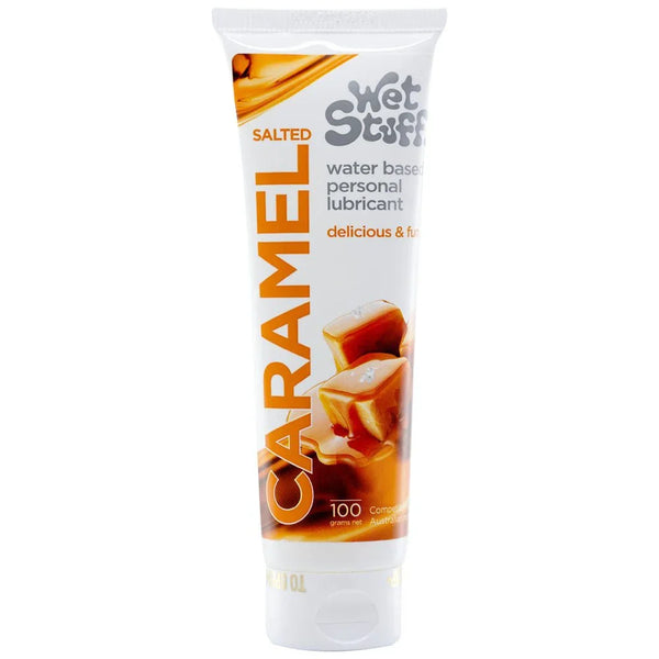 Wet Stuff Salted Caramel 100 g tube with caramel-cube artwork