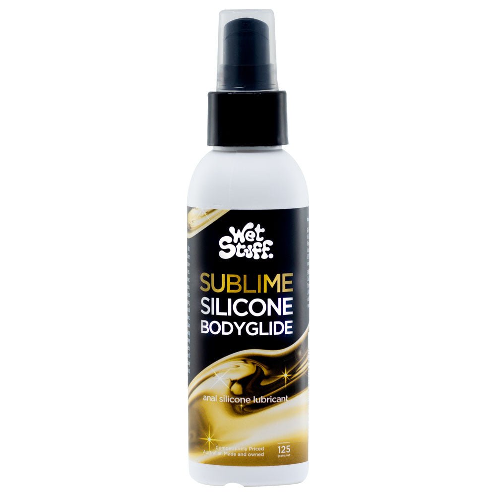 Buy Wet Stuff Sublime - 125g Pump Top - Anal Silicone Lubricant - 125 gram Pump Bottle – Naughtyhut NZ sex toys online. Discreet delivery & top brands.