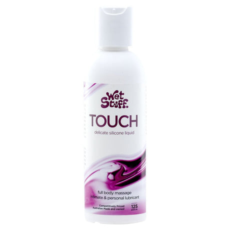 Buy Wet Stuff Touch - 125g Disk Top - Silicone Lubricant - 125 gram Bottle – Naughtyhut NZ sex toys online. Discreet delivery & top brands.