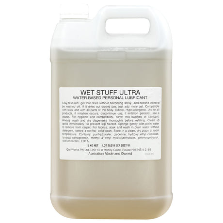Buy Wet Stuff Ultra - 5 kg - Water Based Lubricant - 5 kg Bottle – Naughtyhut NZ sex toys online. Discreet delivery & top brands.