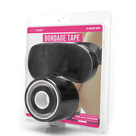 Buy WhipSmart Bondage Tape - Black 30 Metre - With Bonus Eye Mask – Naughtyhut NZ sex toys online. Discreet delivery & top brands.