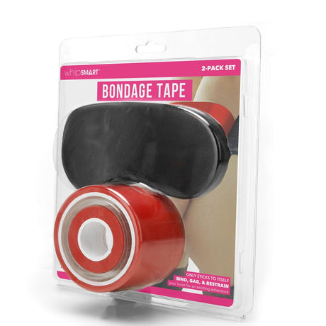 Buy WhipSmart Bondage Tape - Red 30 Metre - With Bonus Eye Mask – Naughtyhut NZ sex toys online. Discreet delivery & top brands.