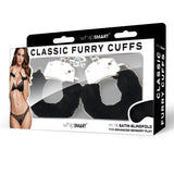 Buy WhipSmart Classic Furry Cuffs - Black - Black Furry Restraints with Bonus Eye Mask – Naughtyhut NZ sex toys online. Discreet delivery & top brands.