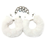 Buy WhipSmart Classic Furry Cuffs - White - White Furry Restraints with Bonus Eye Mask – Naughtyhut NZ sex toys online. Discreet delivery & top brands.