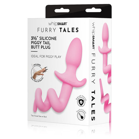 Buy WhipSmart Furry Tales 3.5 Inch Silicone Piggy Tail Butt Plug - Pink 8.9 cm Butt Plug with Pig Tail – Naughtyhut NZ sex toys online. Discreet delivery & top brands.