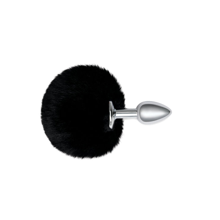 WhipSmart Furry Tales Black Bunny Tail - Metal 6.3 cm Butt Plug with Black Bunny Tail – Sex toys NZ by Naughtyhut. Discreet delivery nationwide.