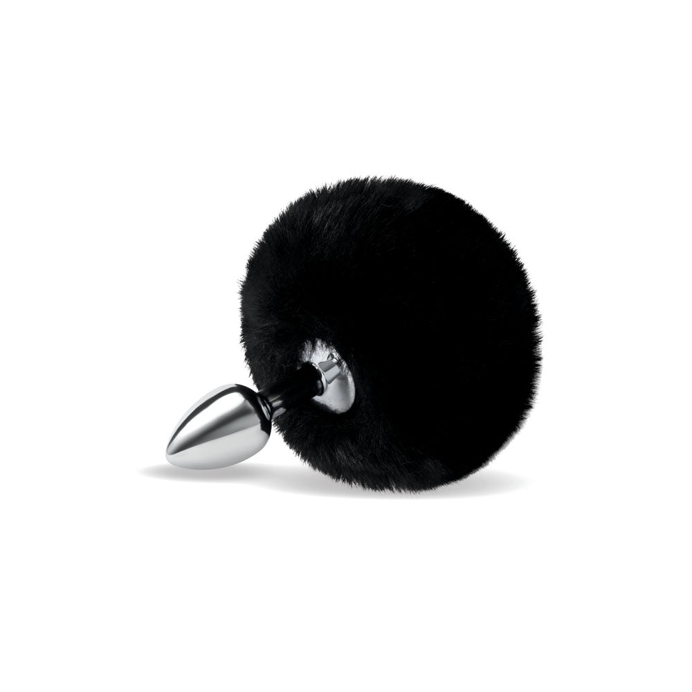 Buy WhipSmart Furry Tales Black Bunny Tail - Metal 6.3 cm Butt Plug with Black Bunny Tail – Naughtyhut NZ sex toys online. Discreet delivery & top brands.