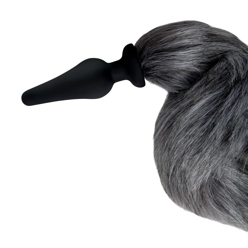 WhipSmart Furry Tales Foxtail Furry Play Set - Grey Foxtail Butt Plug & Furry Ears Set – Sex toys NZ by Naughtyhut. Discreet delivery nationwide.