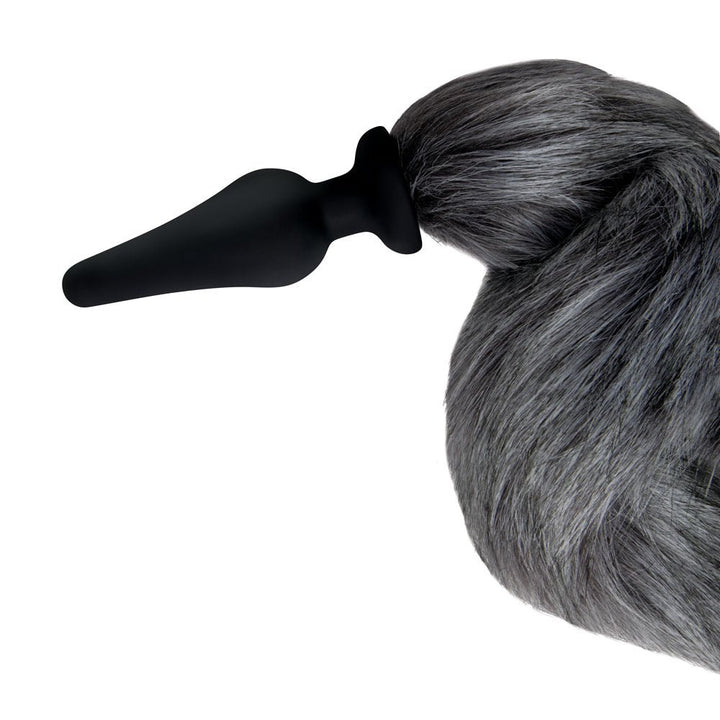 WhipSmart Furry Tales Foxtail Furry Play Set - Grey Foxtail Butt Plug & Furry Ears Set – Sex toys NZ by Naughtyhut. Discreet delivery nationwide.