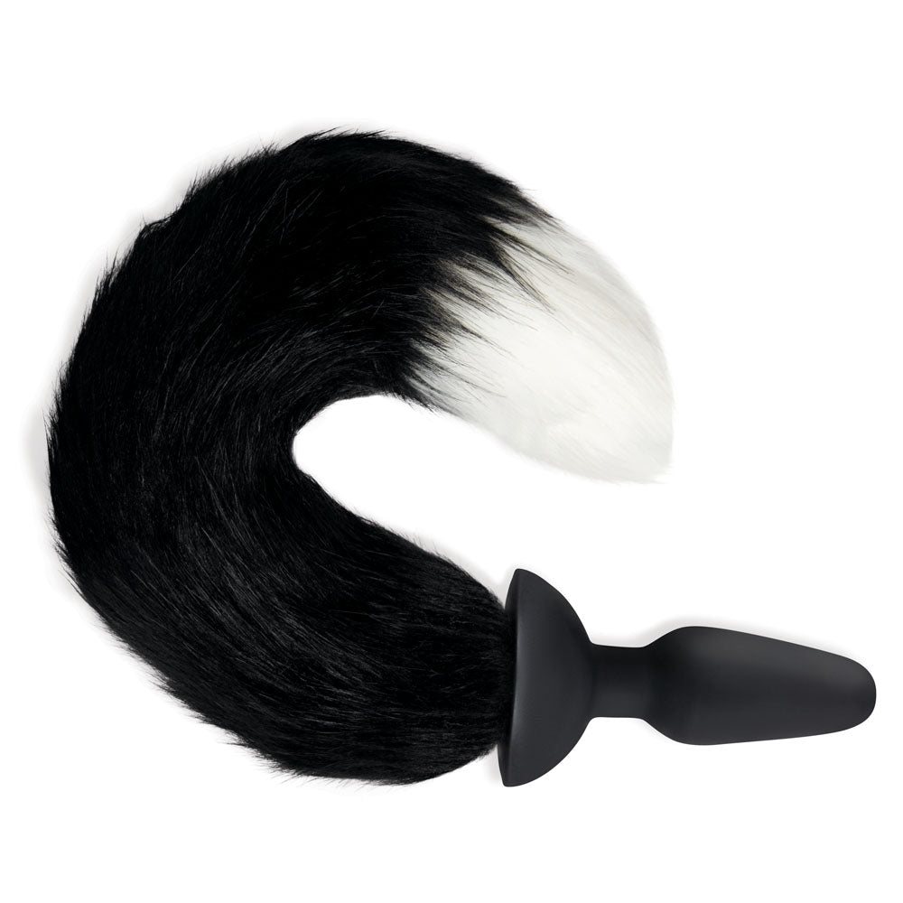 WhipSmart Furry Tales Silicone Foxtail Rechargeable Butt Plug - Black 9.5 cm Vibrating Butt Plug with Black Fox Tail & Remote Control – Sex toys NZ by Naughtyhut. Discreet delivery nationwide.