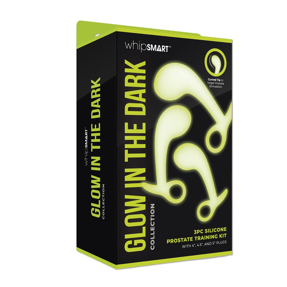 Buy WhipSmart Glow In The Dark 3pc Prostate Training Kit - Glow In Dark Prostate Massagers - Set of 3 Sizes – Naughtyhut NZ sex toys online. Discreet delivery & top brands.