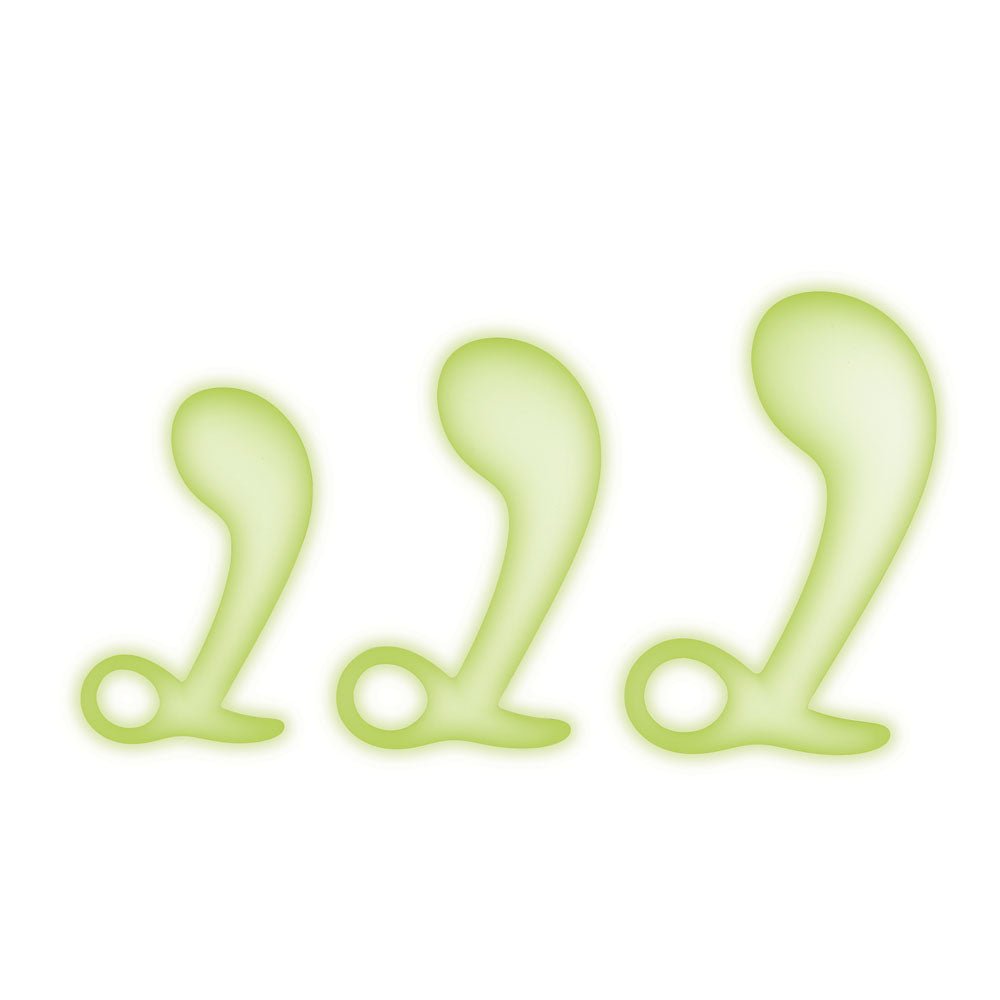 WhipSmart Glow In The Dark 3pc Prostate Training Kit - Glow In Dark Prostate Massagers - Set of 3 Sizes – Sex toys NZ by Naughtyhut. Discreet delivery nationwide.