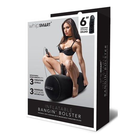 Buy Whipsmart Inflatable Bangin Bolster - Black Inflatable Cushion with 6'' Vibrating Dong – Naughtyhut NZ sex toys online. Discreet delivery & top brands.