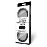 Buy WhipSmart Silicone Wrist & Ankle Cuffs - Black - Black Restraints with Bonus Eye Mask – Naughtyhut NZ sex toys online. Discreet delivery & top brands.