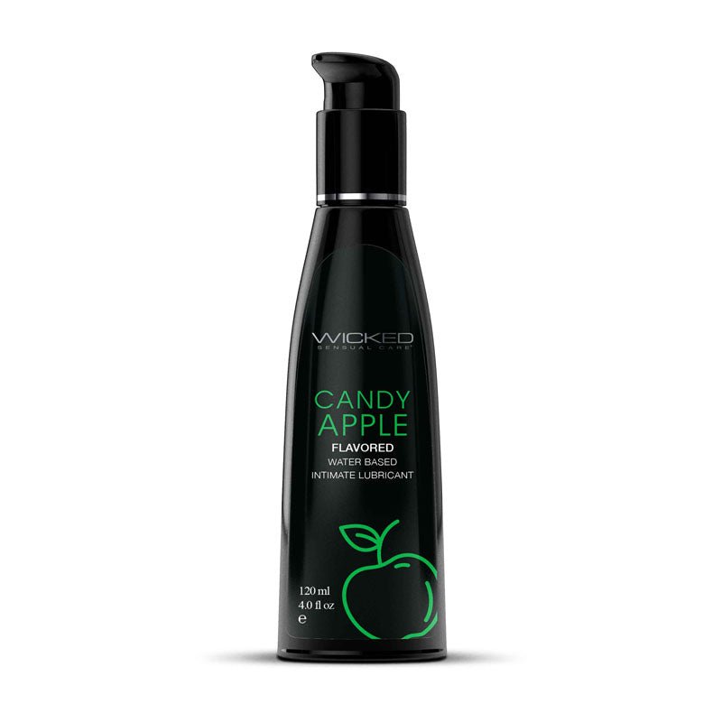 Buy Wicked Aqua Candy Apple - Candy Apple Flavoured Water Based Lubricant - 120 ml (4 oz) Bottle – Naughtyhut NZ sex toys online. Discreet delivery & top brands.