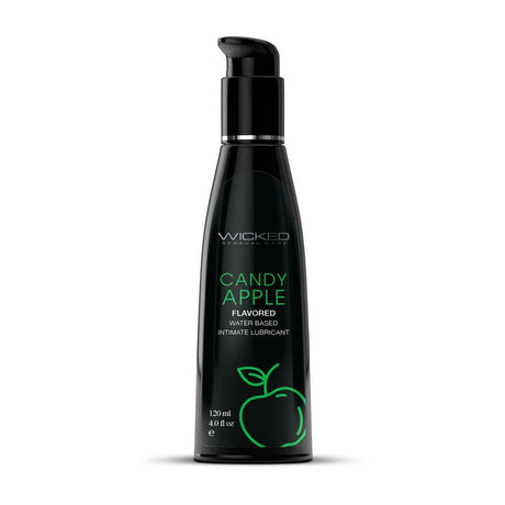 Buy Wicked Aqua Candy Apple - Candy Apple Flavoured Water Based Lubricant - 120 ml (4 oz) Bottle – Naughtyhut NZ sex toys online. Discreet delivery & top brands.