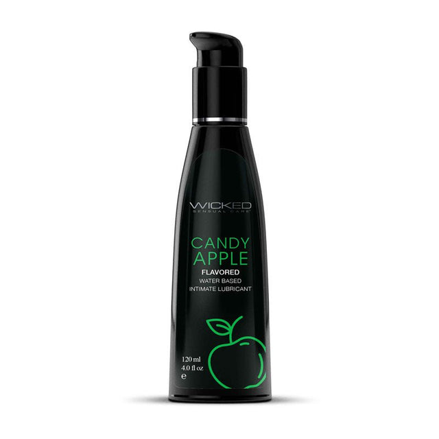 Buy Wicked Aqua Candy Apple - Candy Apple Flavoured Water Based Lubricant - 120 ml (4 oz) Bottle – Naughtyhut NZ sex toys online. Discreet delivery & top brands.