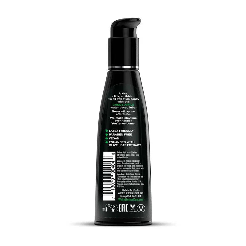Wicked Aqua Candy Apple - Candy Apple Flavoured Water Based Lubricant - 120 ml (4 oz) Bottle – Sex toys NZ by Naughtyhut. Discreet delivery nationwide.