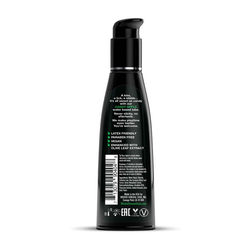 Buy Wicked Aqua Candy Apple - Candy Apple Flavoured Water Based Lubricant - 120 ml (4 oz) Bottle – Naughtyhut NZ sex toys online. Discreet delivery & top brands.