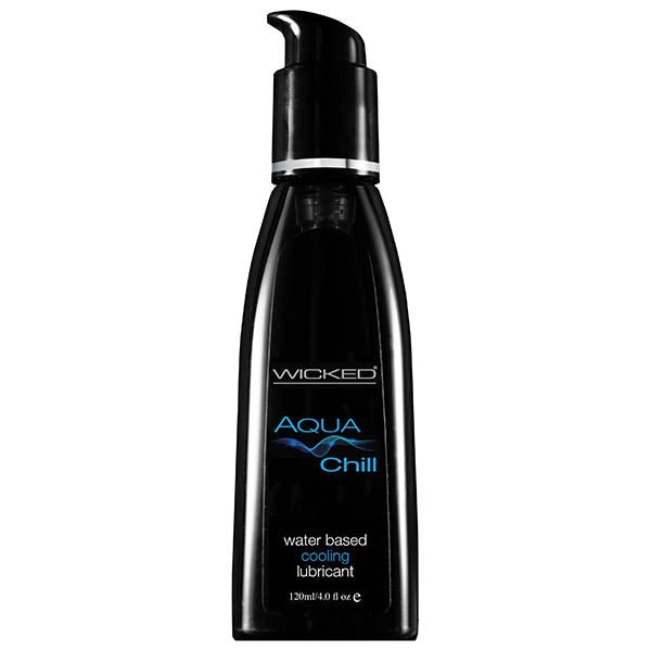 Buy Wicked Aqua Chill - Cooling Water Based Lubricant - 120 ml (4 oz) Bottle – Naughtyhut NZ sex toys online. Discreet delivery & top brands.