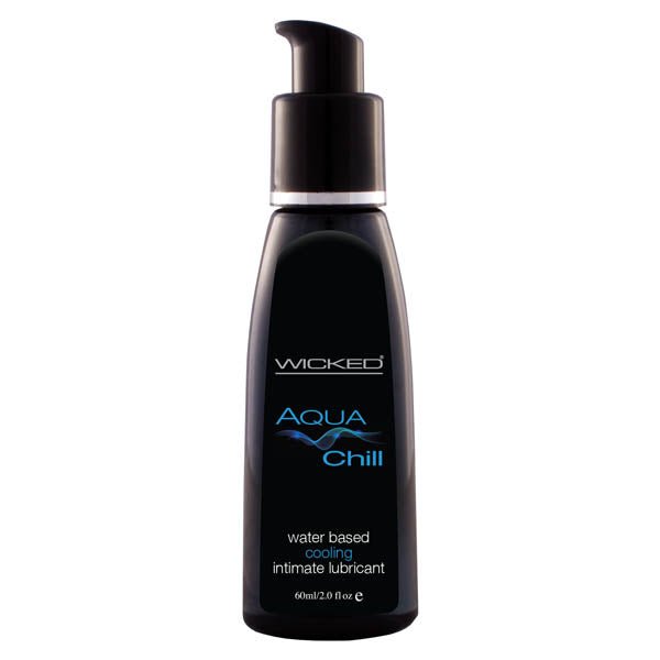 Wicked Aqua Chill - Cooling Water Based Lubricant - 60 ml (2 oz) Bottle – Sex toys NZ by Naughtyhut. Discreet delivery nationwide.