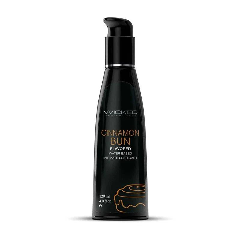 Wicked Aqua Cinnamon Bun - Cinnamon Bun Flavoured Water Based Lubricant - 120 ml (4 oz) Bottle – Sex toys NZ by Naughtyhut. Discreet delivery nationwide.