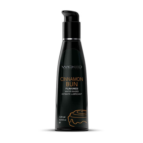 Buy Wicked Aqua Cinnamon Bun - Cinnamon Bun Flavoured Water Based Lubricant - 120 ml (4 oz) Bottle – Naughtyhut NZ sex toys online. Discreet delivery & top brands.