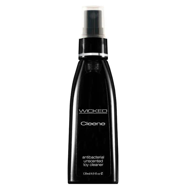 Wicked Cleene 120 ml, black spray bottle of unscented antibacterial toy cleaner