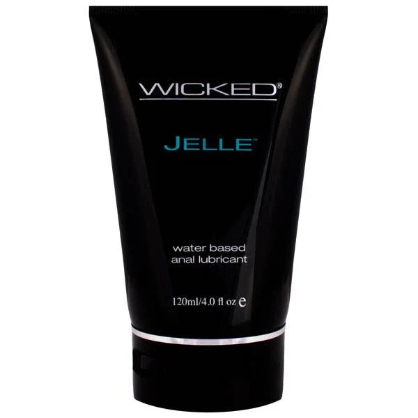Wicked Jelle 120 ml, black squeeze tube with the blue Jelle label, standing on its cap
