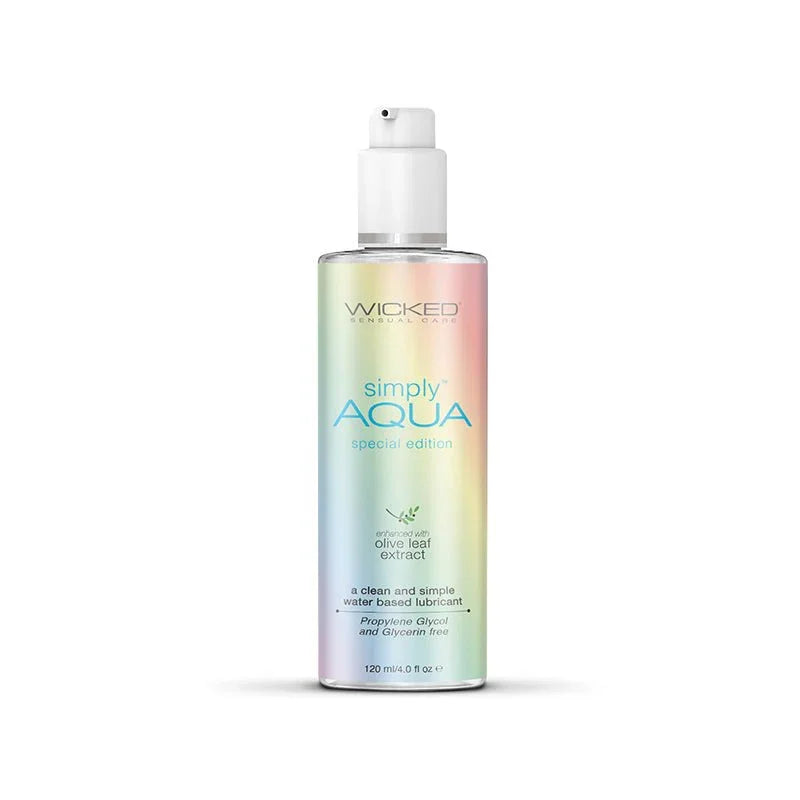Wicked Simply Aqua Pride 120 ml, rainbow gradient pump bottle, special edition label