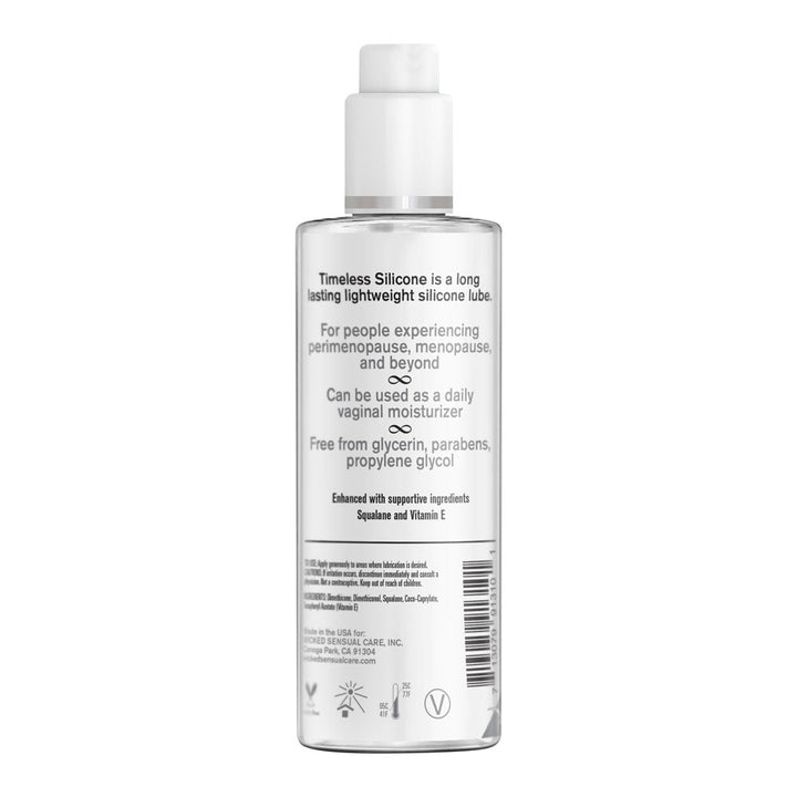 Wicked Simply Timeless Silicone - Silicone Based Lubricant - 120 ml (4 oz) Bottle – Sex toys NZ by Naughtyhut. Discreet delivery nationwide.