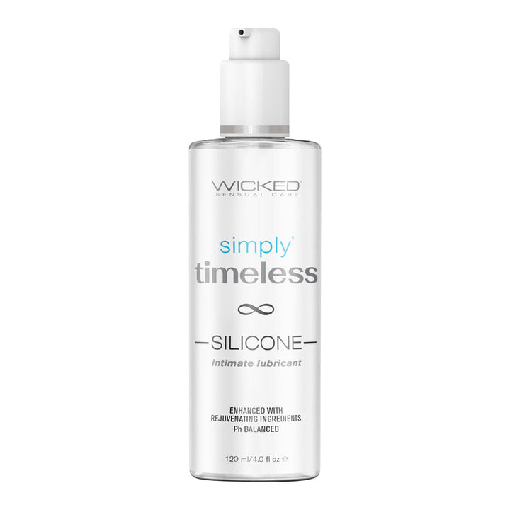 Wicked Simply Timeless Silicone - Silicone Based Lubricant - 120 ml (4 oz) Bottle – Sex toys NZ by Naughtyhut. Discreet delivery nationwide.