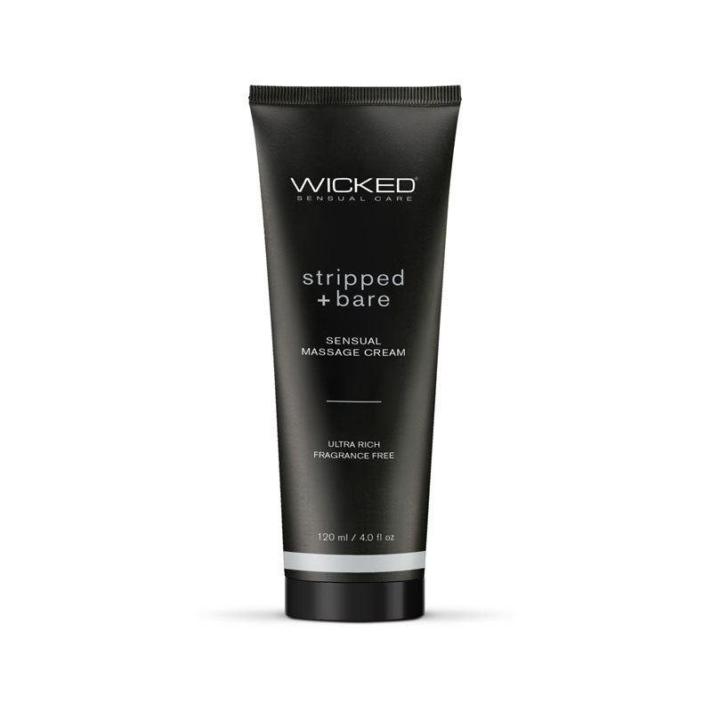 Wicked STRIPPED + BARE Sensual Massage Cream - Unscented Massage Cream - 120 ml Tube – Sex toys NZ by Naughtyhut. Discreet delivery nationwide.