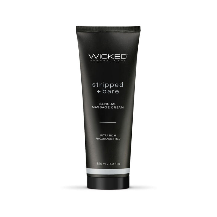 Wicked STRIPPED + BARE Sensual Massage Cream - Unscented Massage Cream - 120 ml Tube – Sex toys NZ by Naughtyhut. Discreet delivery nationwide.