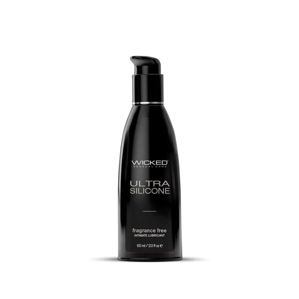 Wicked Ultra Silicone 60 ml, black pump bottle, fragrance free front label