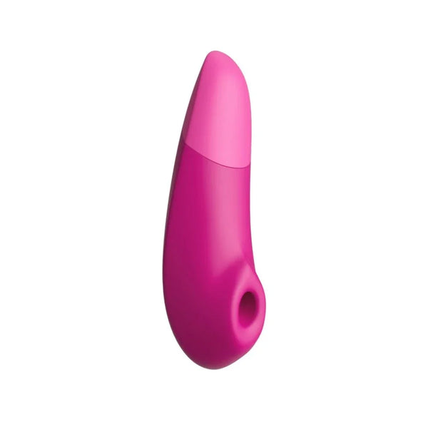 Womanizer Enhance in Vibrant Pink, upright with suction nozzle visible
