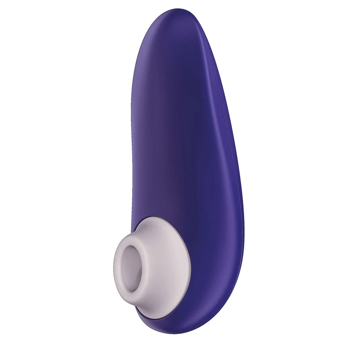Womanizer Starlet 3 in Indigo, teardrop body with white suction nozzle