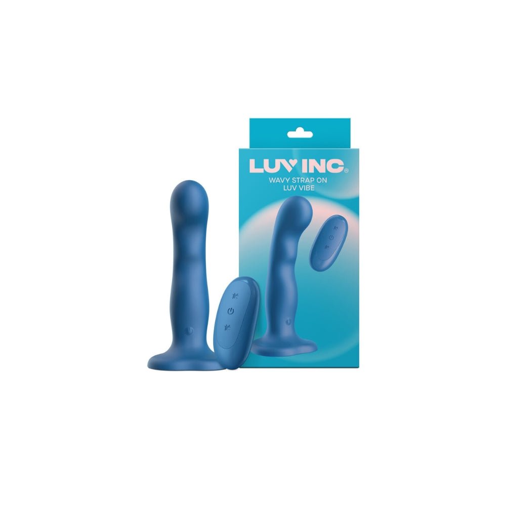 Ws38: Wavy Strap On Luv Vibe - Blue – Sex toys NZ by Naughtyhut. Discreet delivery nationwide.