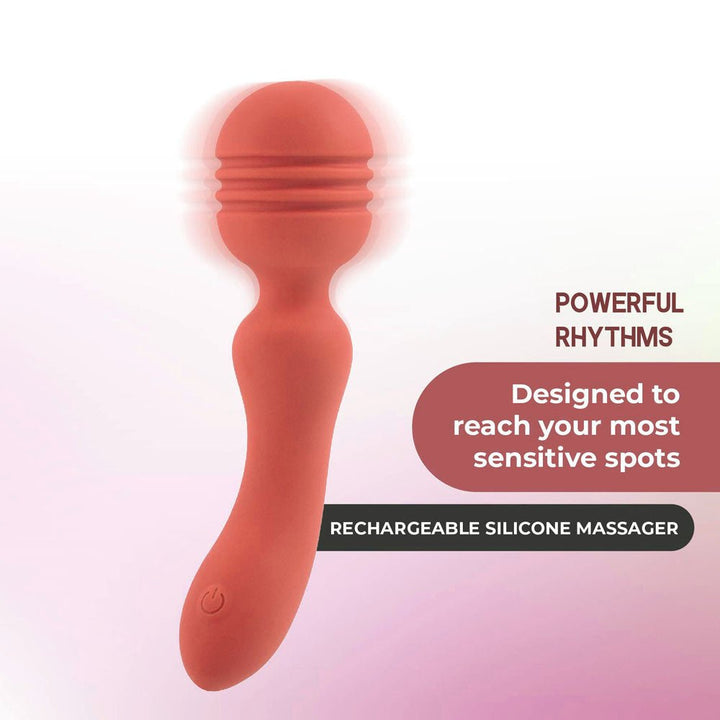 Xciter - Orange - Orange 16.5 cm USB Rechargeable Massage Wand – Sex toys NZ by Naughtyhut. Discreet delivery nationwide.