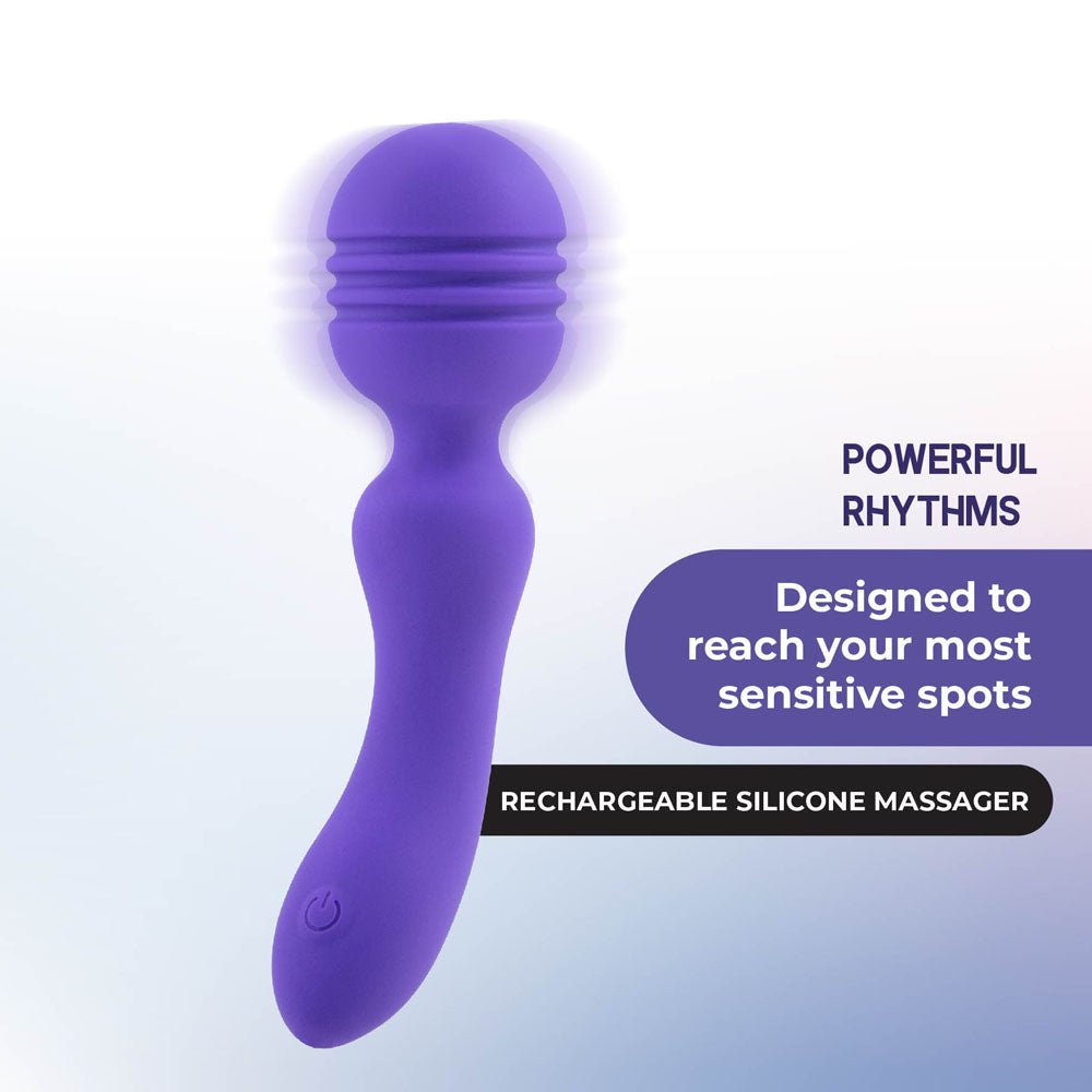 Xciter - Purple - Purple 16.5 cm USB Rechargeable Massage Wand – Sex toys NZ by Naughtyhut. Discreet delivery nationwide.