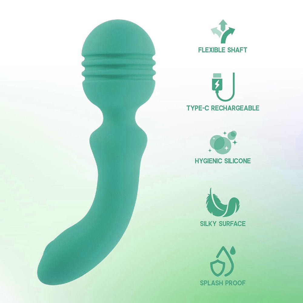 Xciter - Teal - Teal 16.5 cm USB Rechargeable Massage Wand – Sex toys NZ by Naughtyhut. Discreet delivery nationwide.